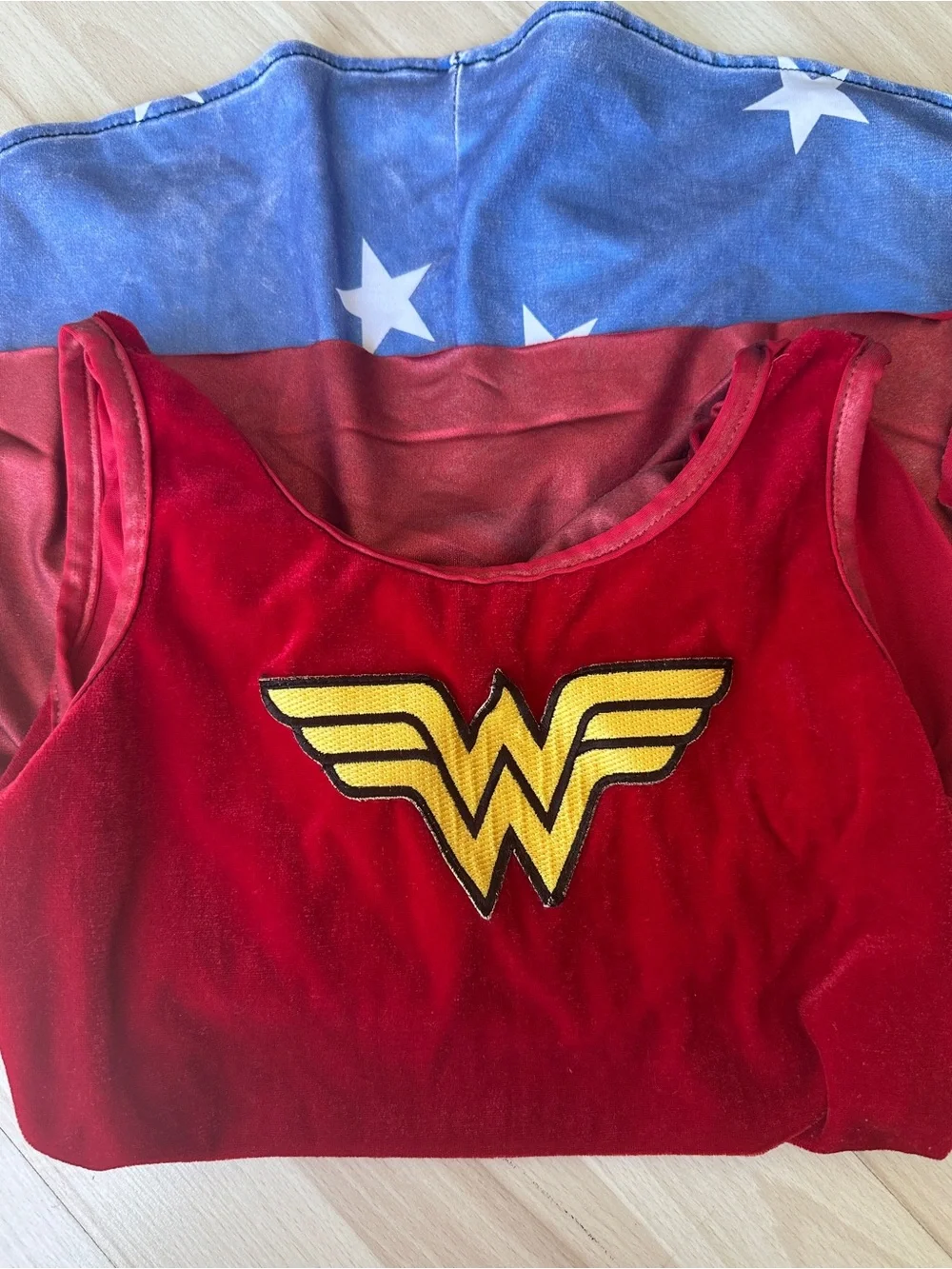 Rubie’s Wonder Woman Costume Girls Medium Red Blue Cape